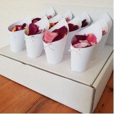 Biodegradable Rose Petal Wedding Confetti - Cone Pack (36)